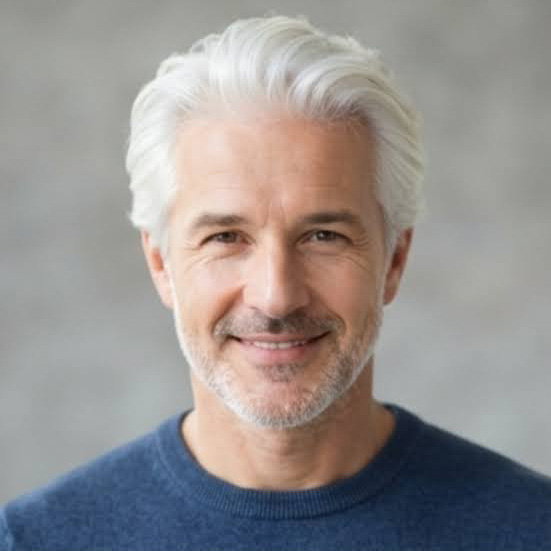 White and gray hair before color